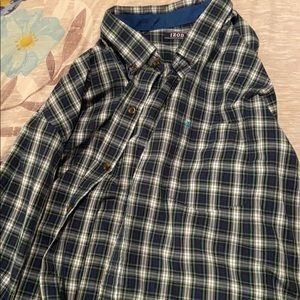 Green plaid dress shirt